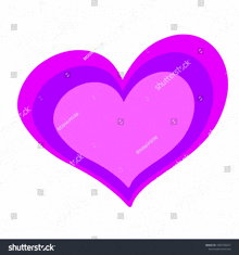 a purple heart with a purple outline on a white background