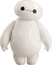 big hero 6 baymax action figure from the movie big hero 6 is standing on a white background .