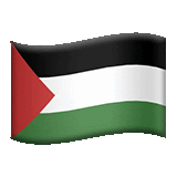 a flag with a red triangle in the middle is waving in the wind .