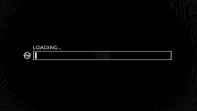 a loading bar with the words `` loading '' on a black background