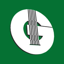 a white letter g in a green circle