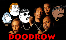 a poster for a movie called doodrow with a group of people