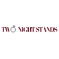 the logo for two night stands has a diamond in the middle