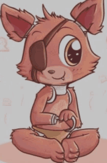 a cartoon drawing of a fox wearing headphones