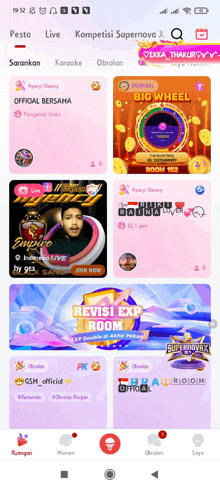 a screenshot of the supernova app on a cellphone