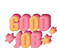 a sticker that says good job with stars on it