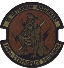 a patch with a picture of a ninja and the words " north fiberspace squadron "