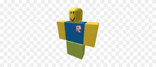 a roblox character wearing a blue shirt and green pants .