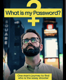 a man with glasses and a beard is on the cover of a book titled what is my password