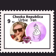 a chezka republica urbie yen stamp has a picture of a man