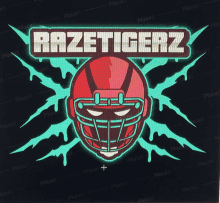 a logo for razetigerz shows a football helmet