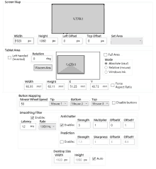 a screenshot of a screen map showing the height and width of the screen