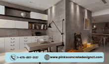 a website for pinksconcretedesignct.com has a phone number