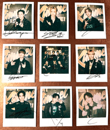 a group of polaroid pictures with one that says " jerry " on it