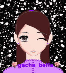 a picture of a girl with the name gacha bella