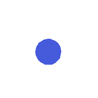 a blue circle on a white background with a gradient