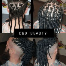 a picture of a man with dreadlocks and the words d & d beauty on the bottom