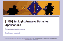 a screenshot of the 1st light armored battalion applications