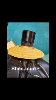 a picture of a top hat with the words shes mint written below it