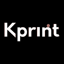 a black background with the word kprint in white