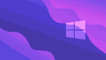 a windows logo on a purple background