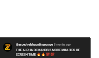 the alpha demands 5 more minutes of screen time according to a tweet