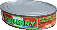 a can of d glenny sardina peruana en salsa de tomate