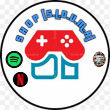 a logo for shop is lo.u.m.a.i. with a game controller