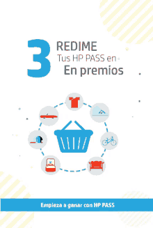 a poster that says redime tus hp pass en en premios