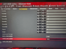 uefi bios utility advanced mode is displayed on the screen