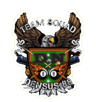 a sticker that says team squad on it