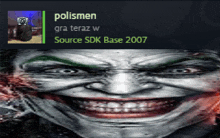 a picture of a joker with the name polismen on the top