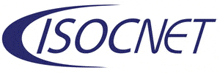 a logo for isocnet is shown in blue