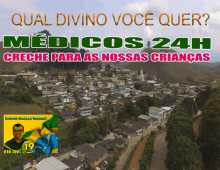 a poster that says qual divino voce quer medicos 24h