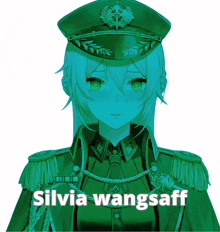 a picture of a girl in military uniform with the name silvia wangsaff