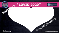 a sign that says ' lovid 2020 ' on it with a heart