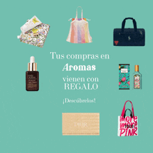 an advertisement for tus compras en aromas