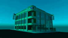 a 3d model of a building with a sign that says ccc