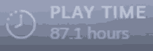 a sign that says play time 87.1 hours