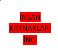 a red sign with the words insan kaynaklari inci on it