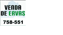 a sign that says venda de ervas with a phone number