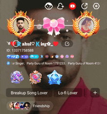 a screenshot of rahul king 's profile on a social media platform