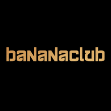 a black background with the words bananaclub in gold