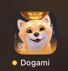 a dog with a pumpkin on its head is on the dogami app icon