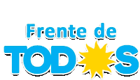 a logo for frente de todos with a yellow star in the middle