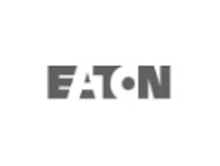 a black and white logo for eaton on a white background