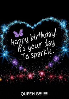 a birthday card that says happy birthday it 's your day to sparkle ..