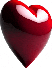 a red heart with a white stripe on the bottom