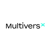 a black and green logo for multivers