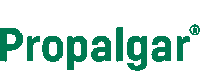 the logo for propalgar is green and white